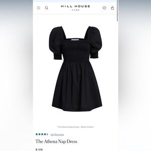 Hill House Black Cotton Mini Dress